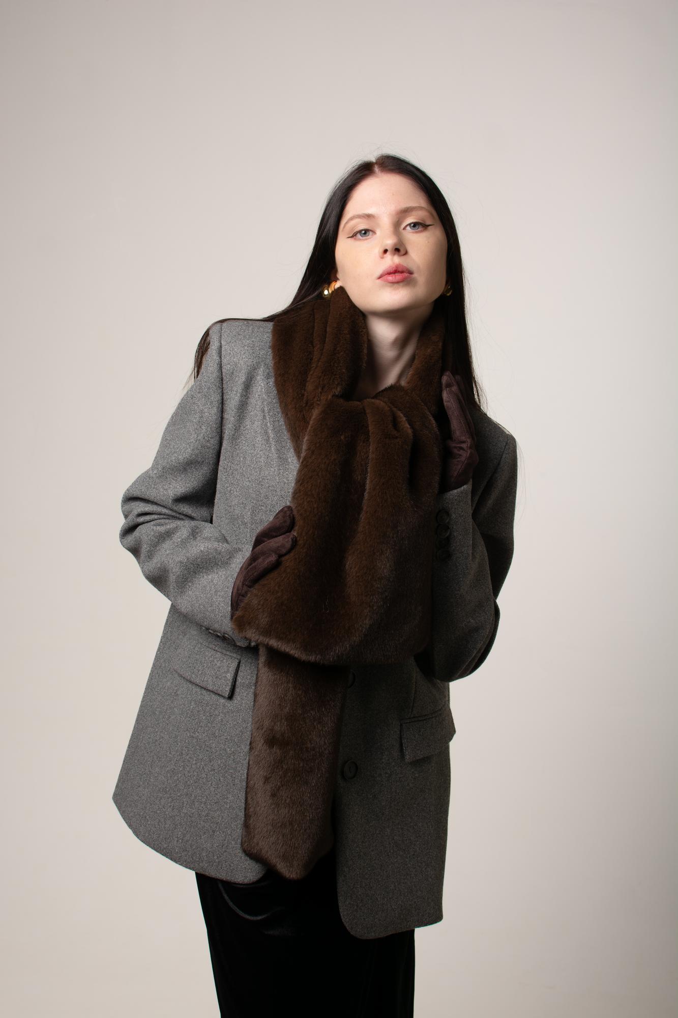 Большой шарф из эконорки