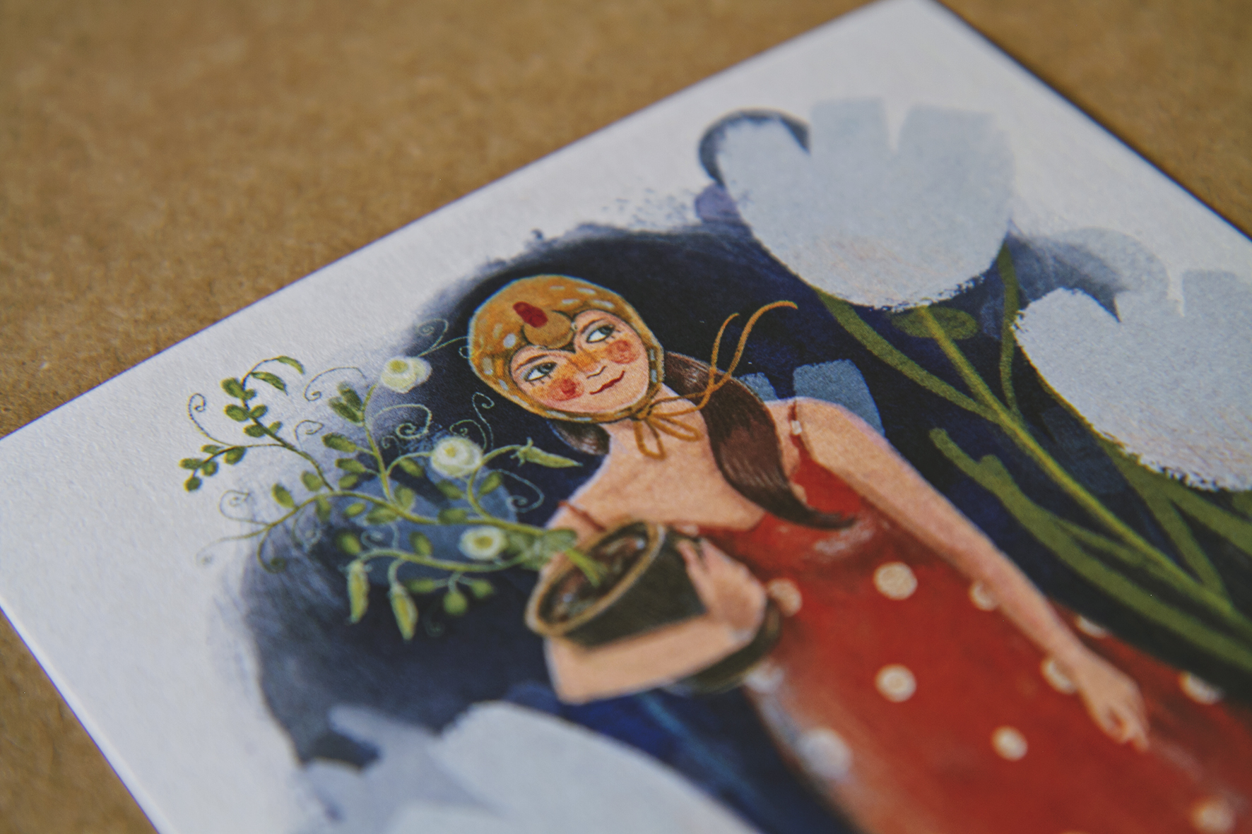 Открытка "Мама Курица и горошек"