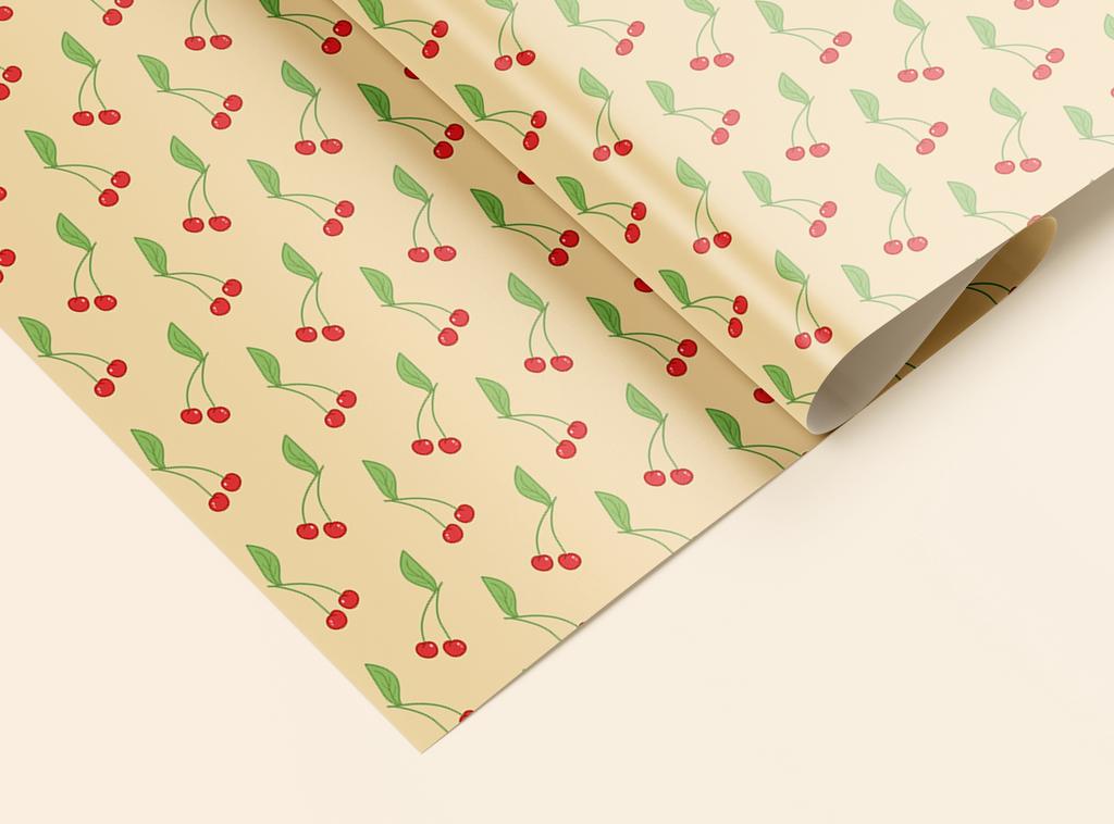 Бумага упаковочная 100*70, Вишня