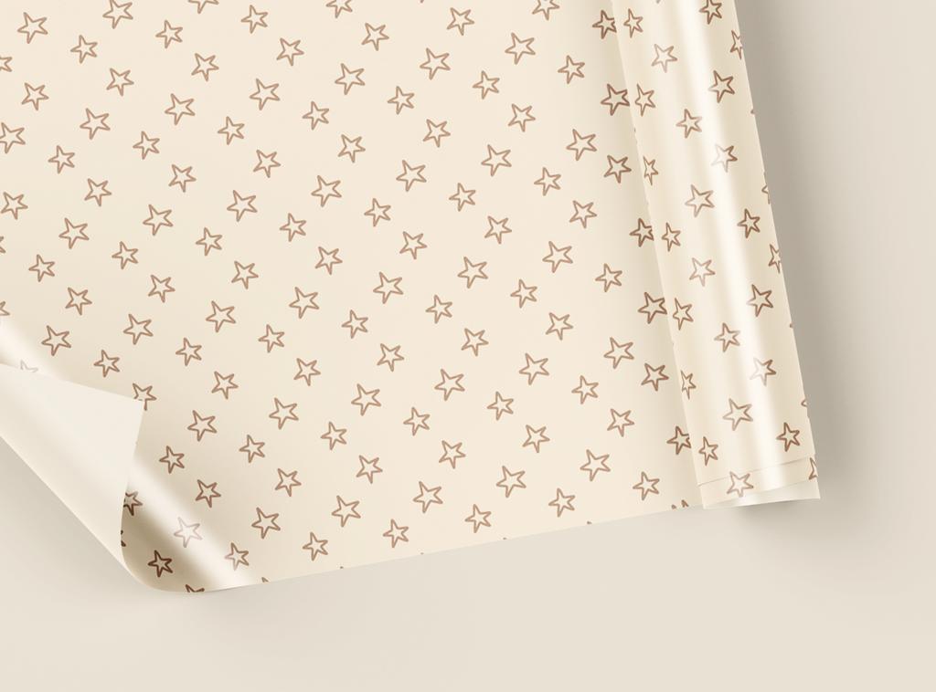 Бумага упаковочная 100*70, Звезды