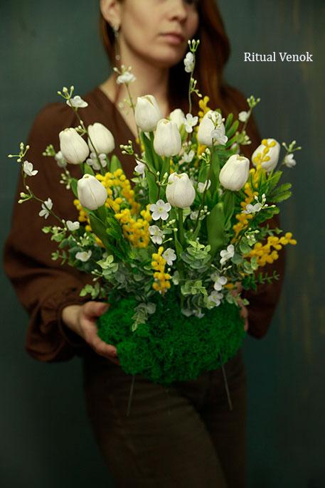 Полянка на металлических ножках " Вольтер "  высота 40 см/ ширина 35см