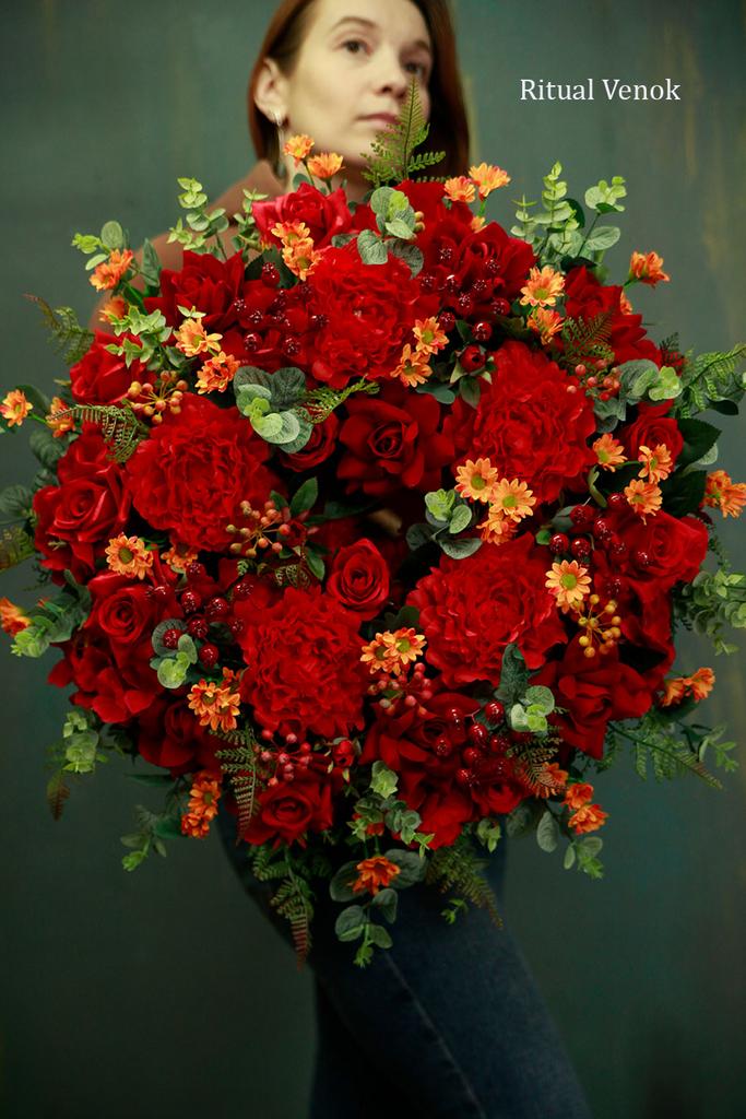 Траурный венок "Агат", диаметр 50 см