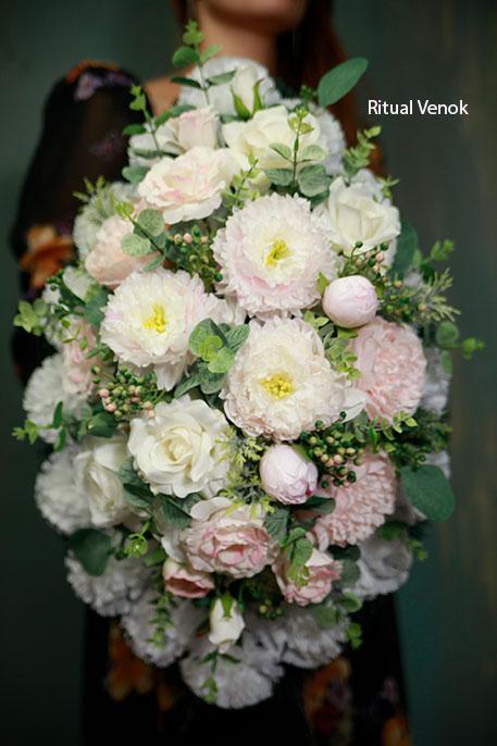 Венок из искусственных цветов "Фрейя", высота 60 см