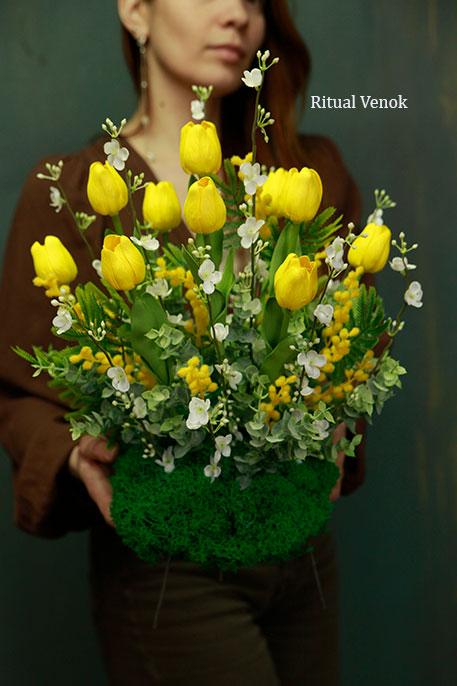 Полянка на металлических ножках "Верена" высота 40см\ ширина 35 см