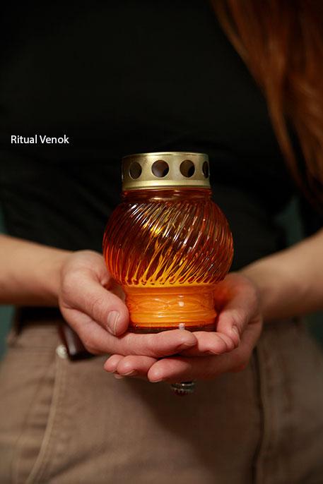 Стеклянные Лампады цвет "Золото"  (малая)