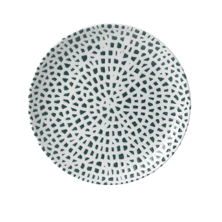 Тарелка безбортовая десертная, 16 см, зелёный, Dudson Mosaic