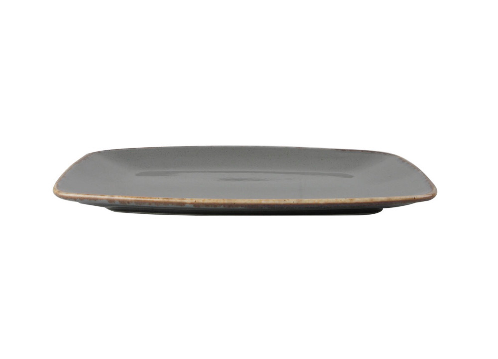Блюдо прямоугольное с закругленными краями 31*18 см, PORLAND, SEASONS Dark grey