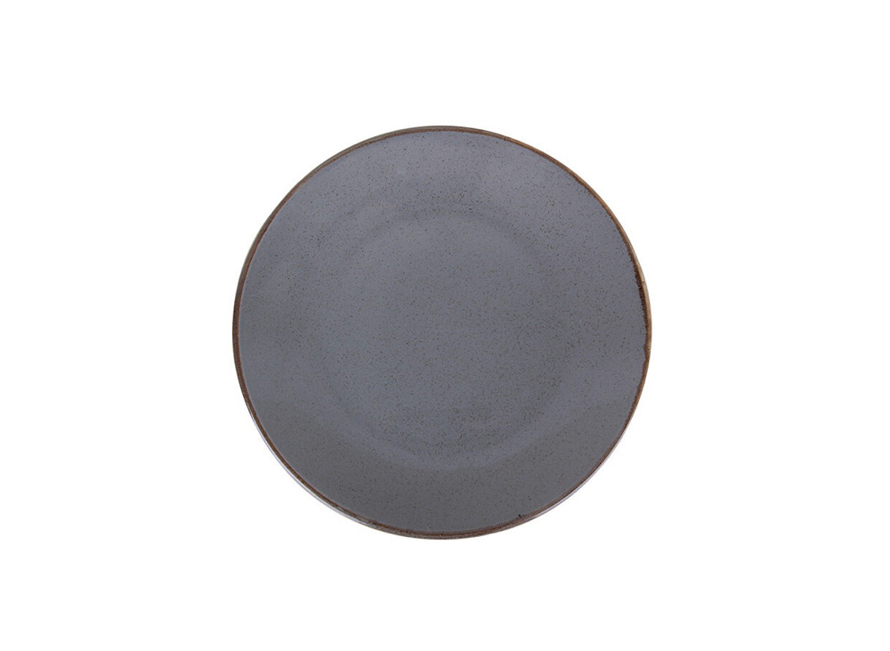 Тарелка плоская 24 см, PORLAND, SEASONS Dark grey
