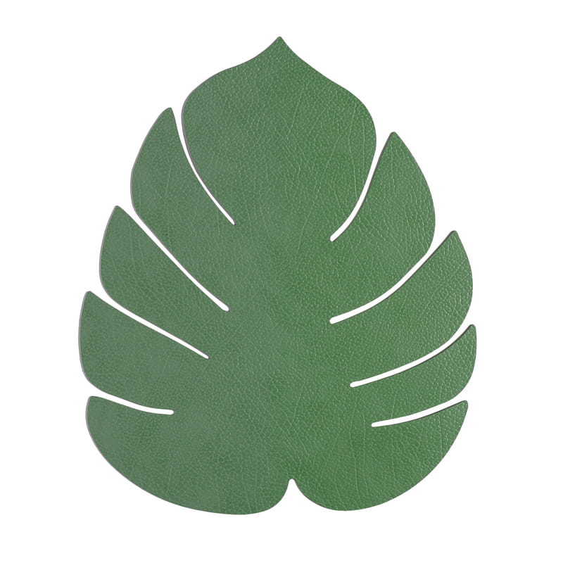 Сервировочная салфетка "лист монстеры" из кожи 42*35 см (зеленая) LINDDNA, Hippo