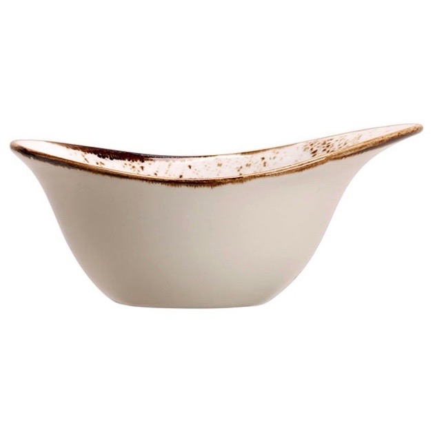 Салатник/суповая тарелка асимметричная 18*14 см (450 мл), цвет - белый, CRAFT WHITE, STEELITE