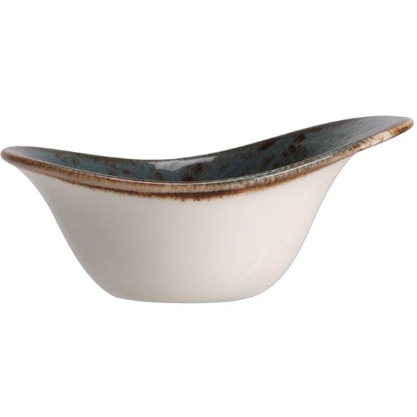 Салатник/суповая тарелка асимметричная 18*14 см (450 мл), цвет - синий, CRAFT BLUE, STEELITE