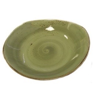 Тарелка прямоугольная полуглубокая 25,5х24 см, цвет - зеленый, CRAFT GREEN, STEELITE