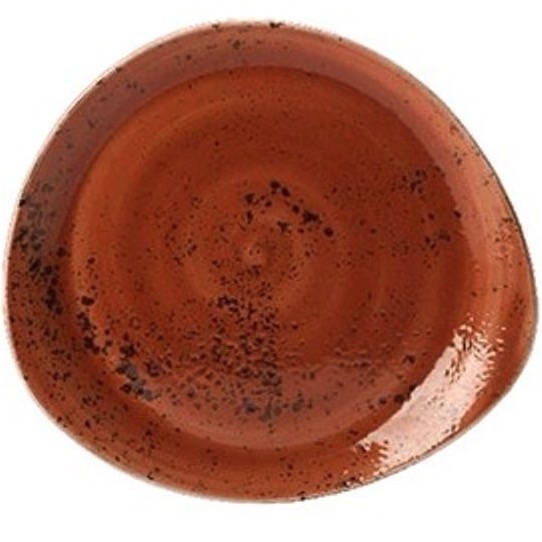 Тарелка асимметричная 30,5х27,5 см, цвет - терракот, CRAFT TERRACOTTA, STEELITE