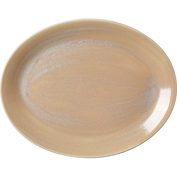 Блюдо овальное 34х27 см, цвет - песочный, REVOLUTION SANDSTONE, STEELITE