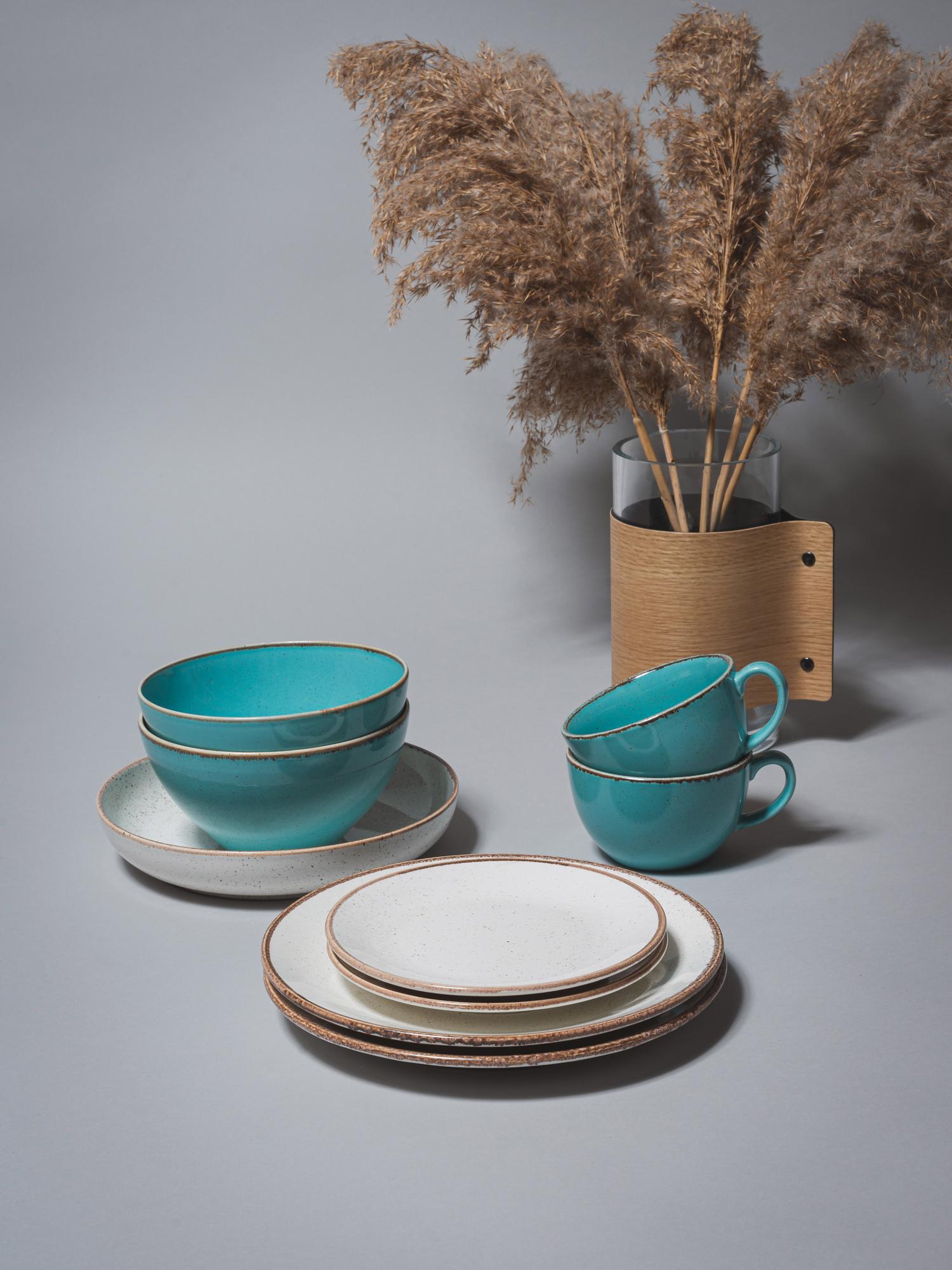Набор на 2 персоны / 9 предметов Seasons (бежевый/бирюзовый)
