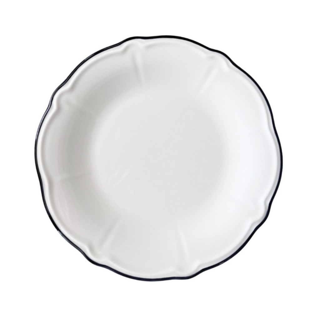 Тарелка плоская 21 см, ID FINE, Line черный