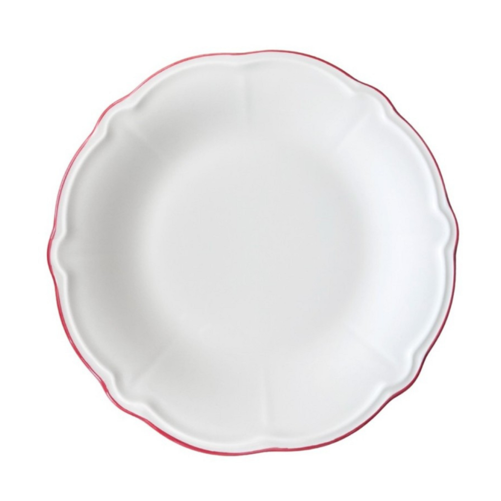 Тарелка плоская 26 см, ID FINE, Line красный