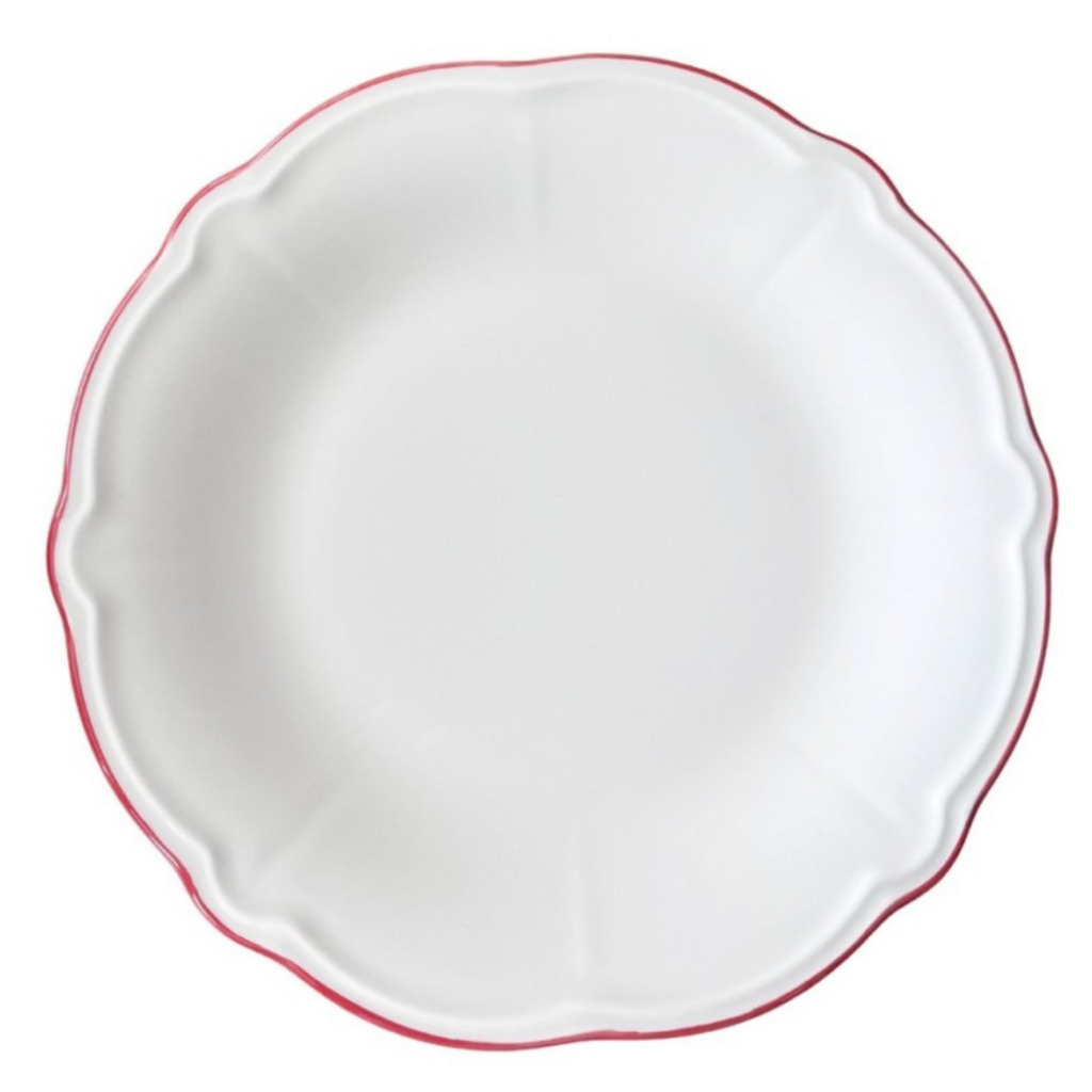 Тарелка плоская 29 см, ID FINE, Line красный
