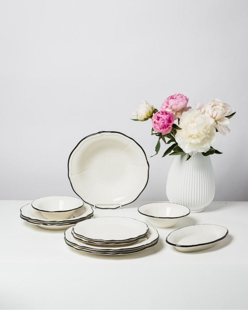 Сервиз ID FINE, серия Line Black на 2 персоны/10 предметов, Турция