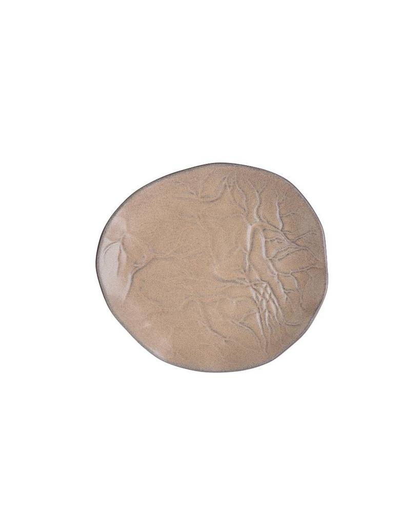 Тарелка для десертов с неровным краем 15 см, ROOTS, Taupe
