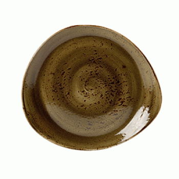 Тарелка асимметричная 30,5 см, коричневая, CRAFT, STEELITE