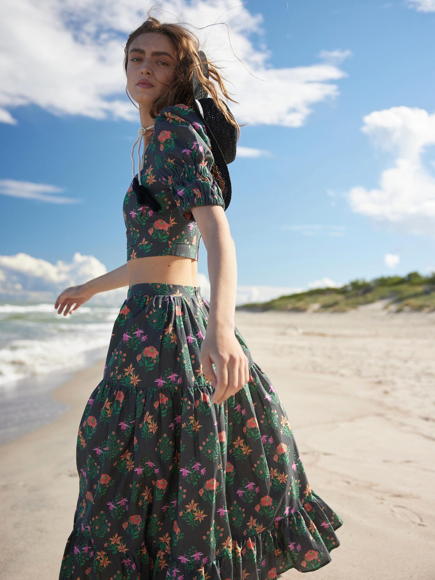 Юбка миди с авторским принтом