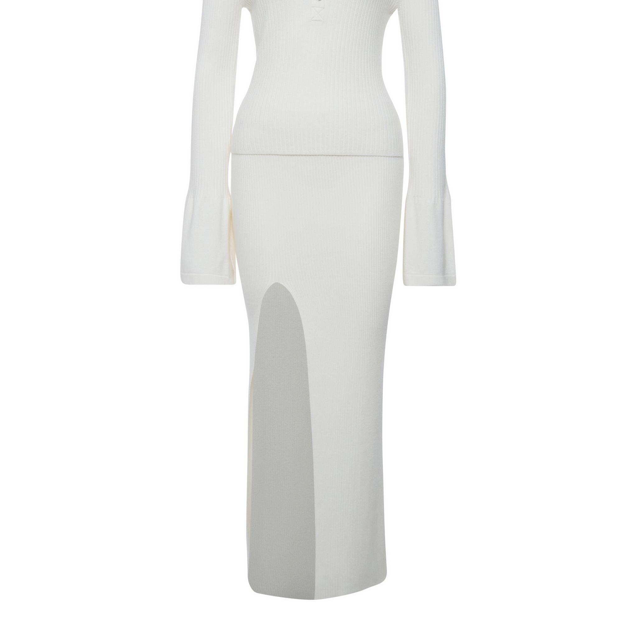 Юбка трикотажная с разрезами