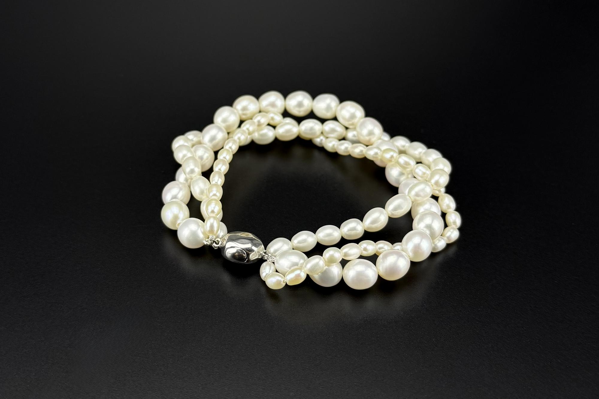 Браслет из натурального жемчуга DNA