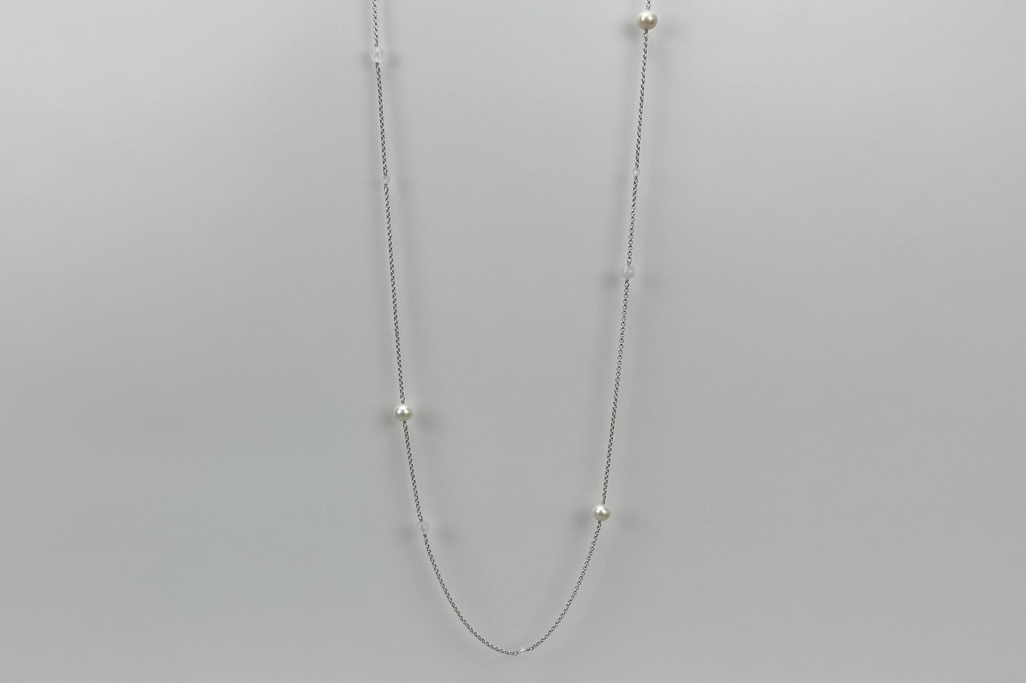 Колье цепочка с натуральным жемчугом DANCING SKY