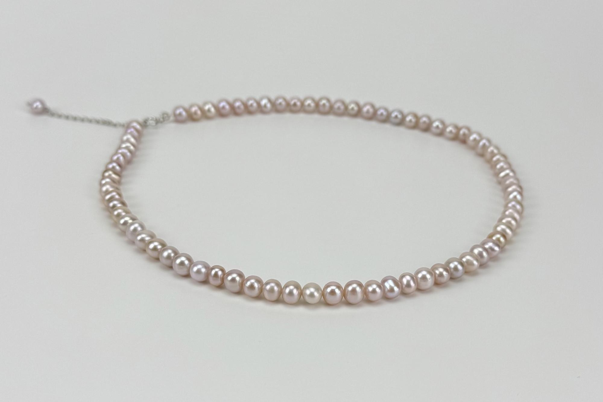 Чокер из натурального розового жемчуга WILD