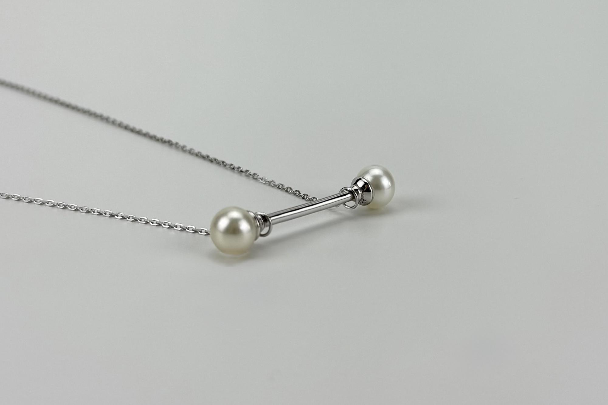 Подвеска с двумя натуральными жемчужинами LOVERS