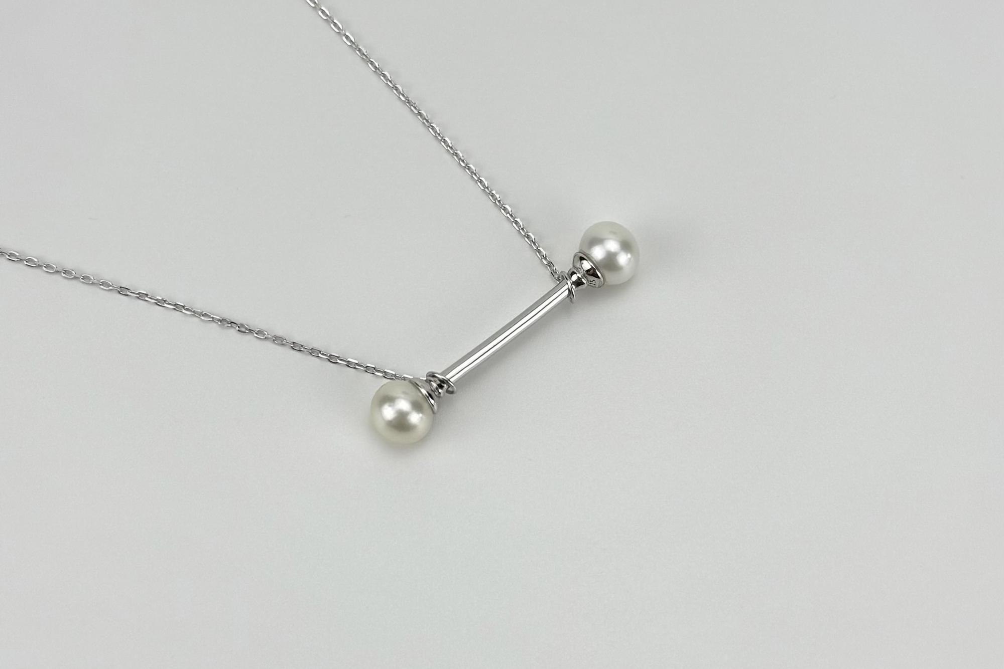 Подвеска с двумя натуральными жемчужинами LOVERS