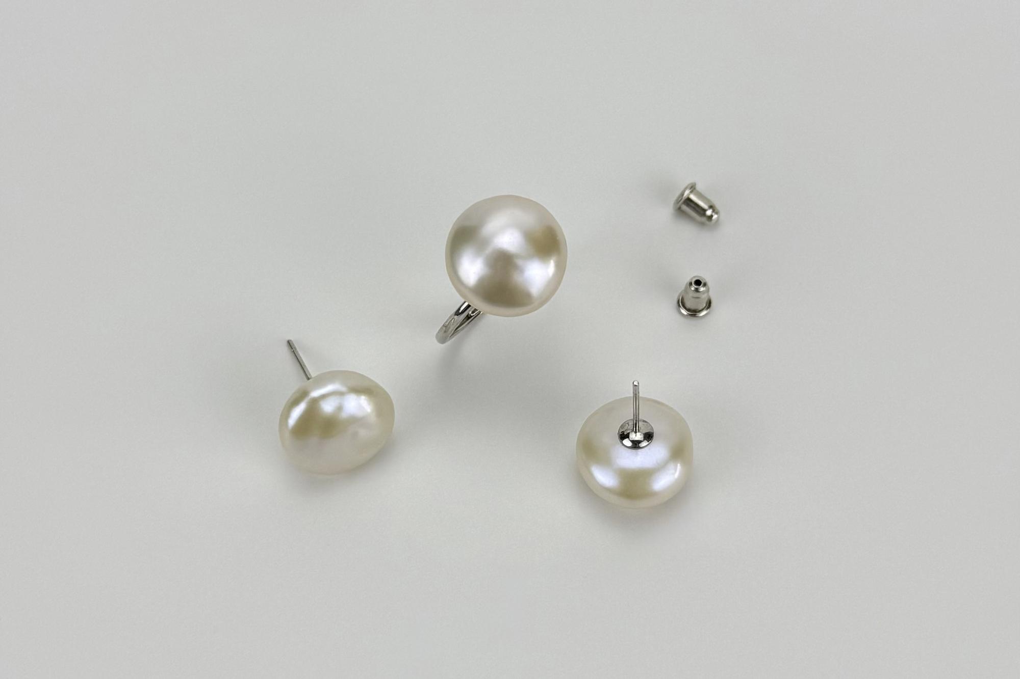 Комплект украшений с натуральным жемчугом SWEET