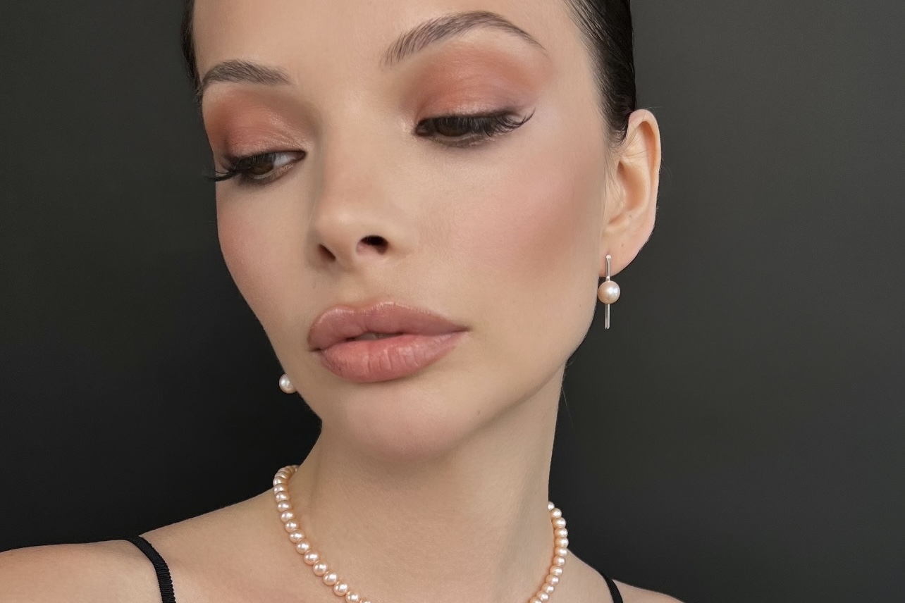 Асимметричные серьги с натуральным жемчугом MOOD