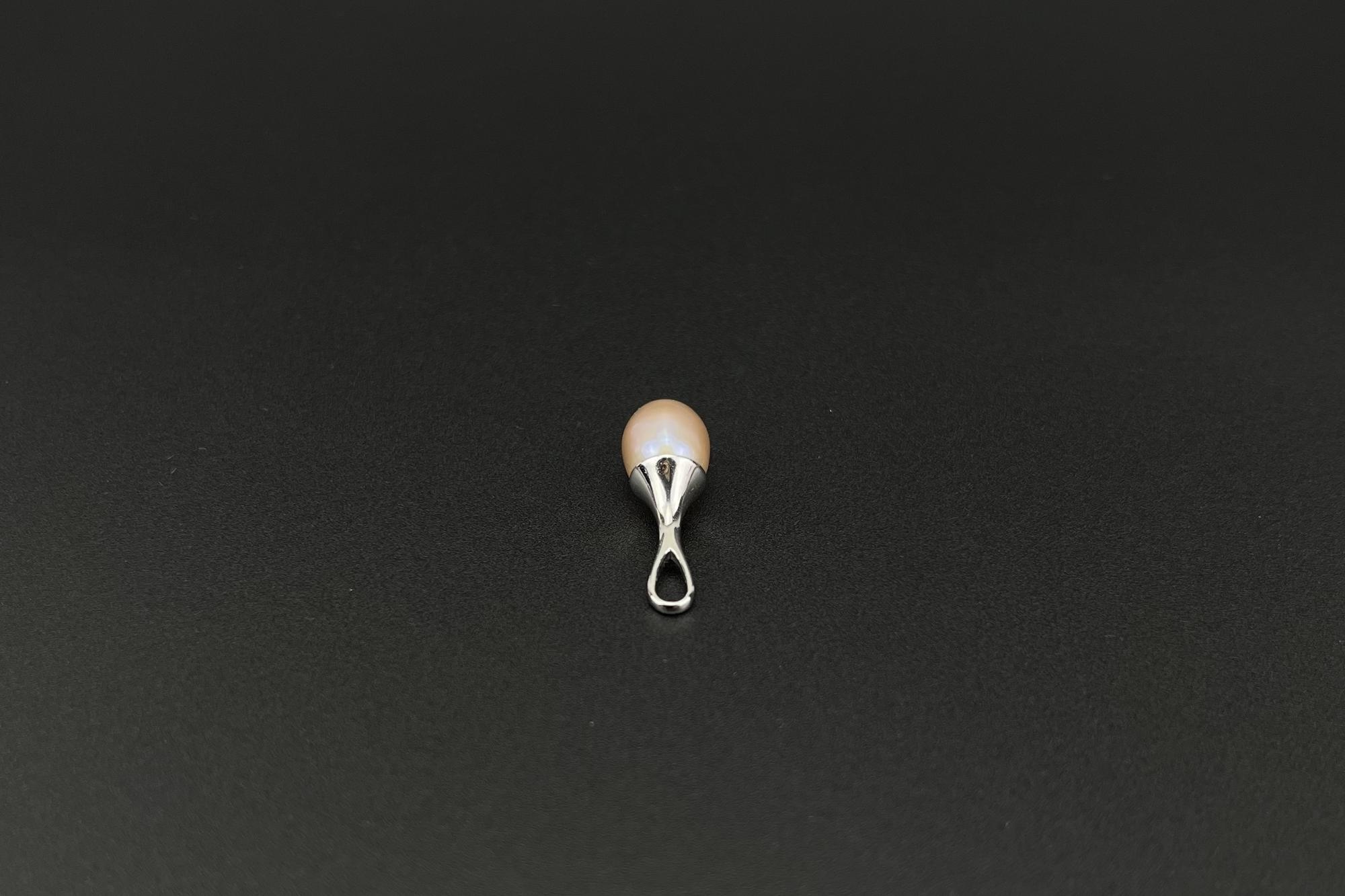 Подвеска с натуральным персиковым жемчугом DROP