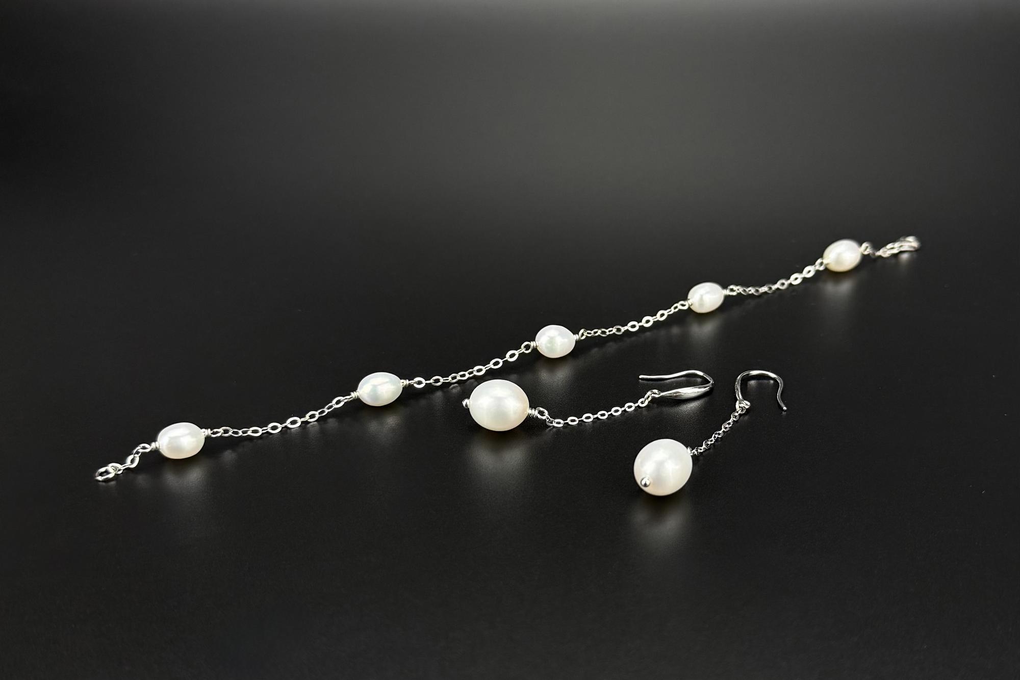 Комплект украшений из натурального жемчуга ELEMENT