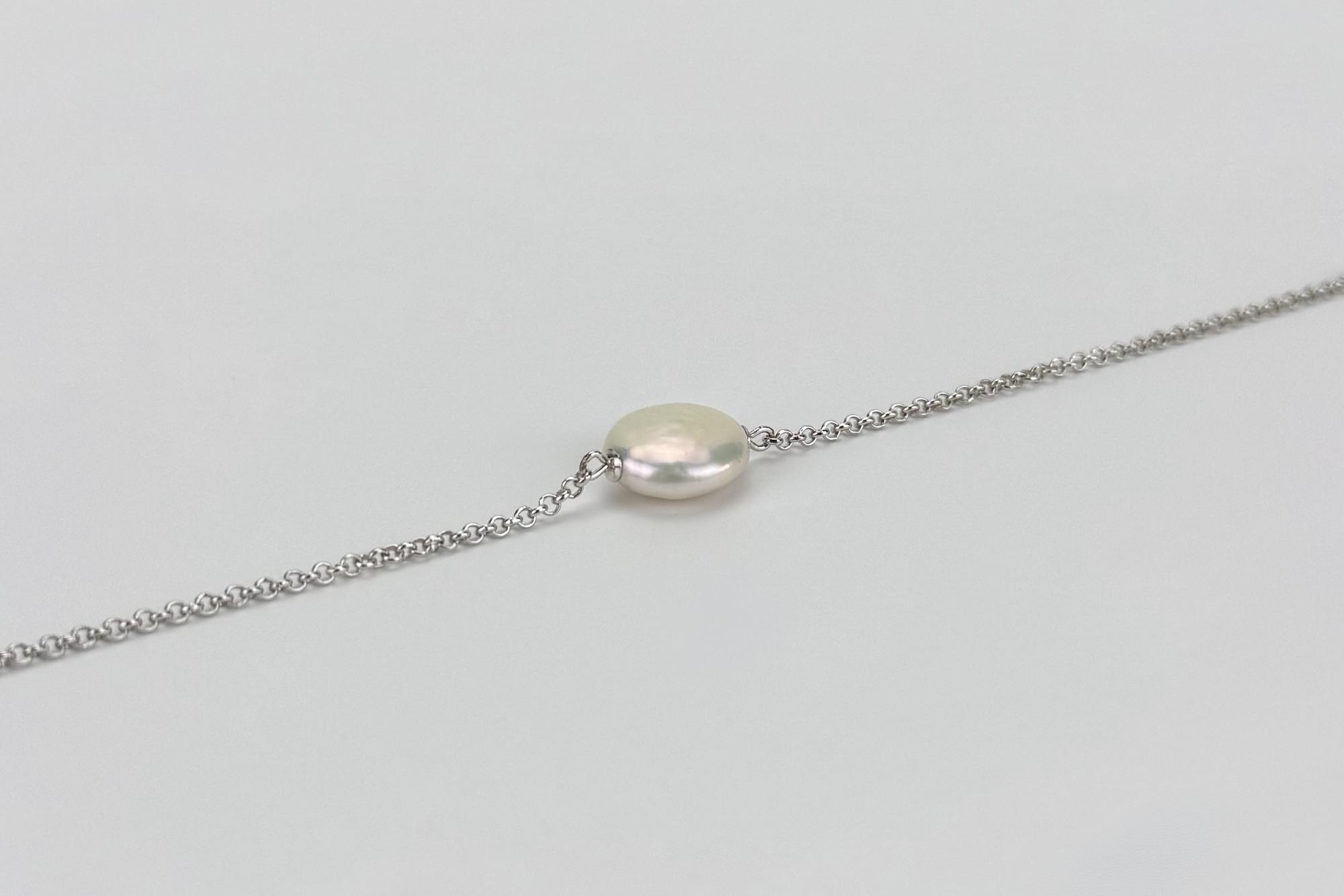 Браслет с жемчужиной на цепочке VOIX