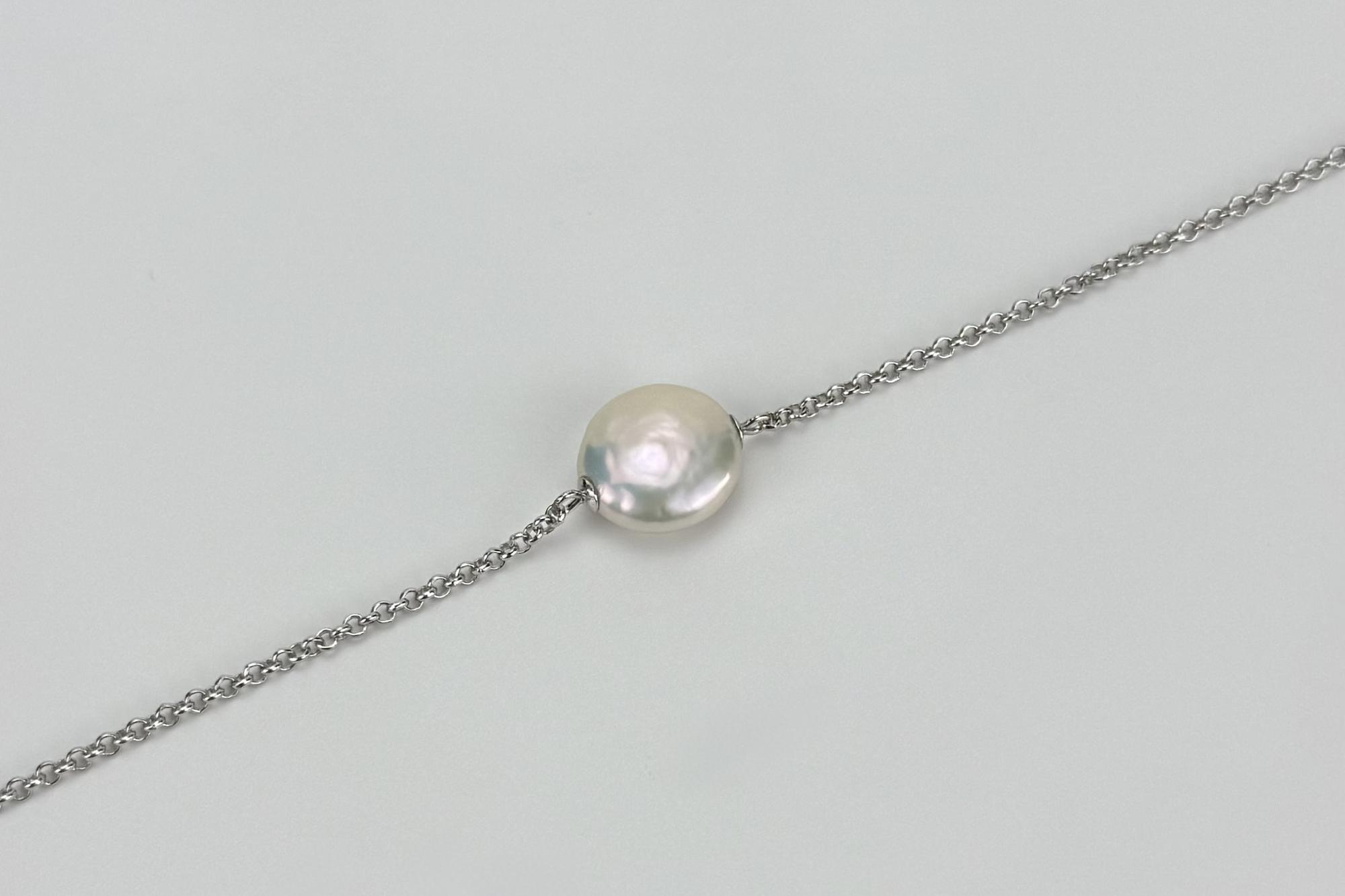 Браслет с жемчужиной на цепочке VOIX