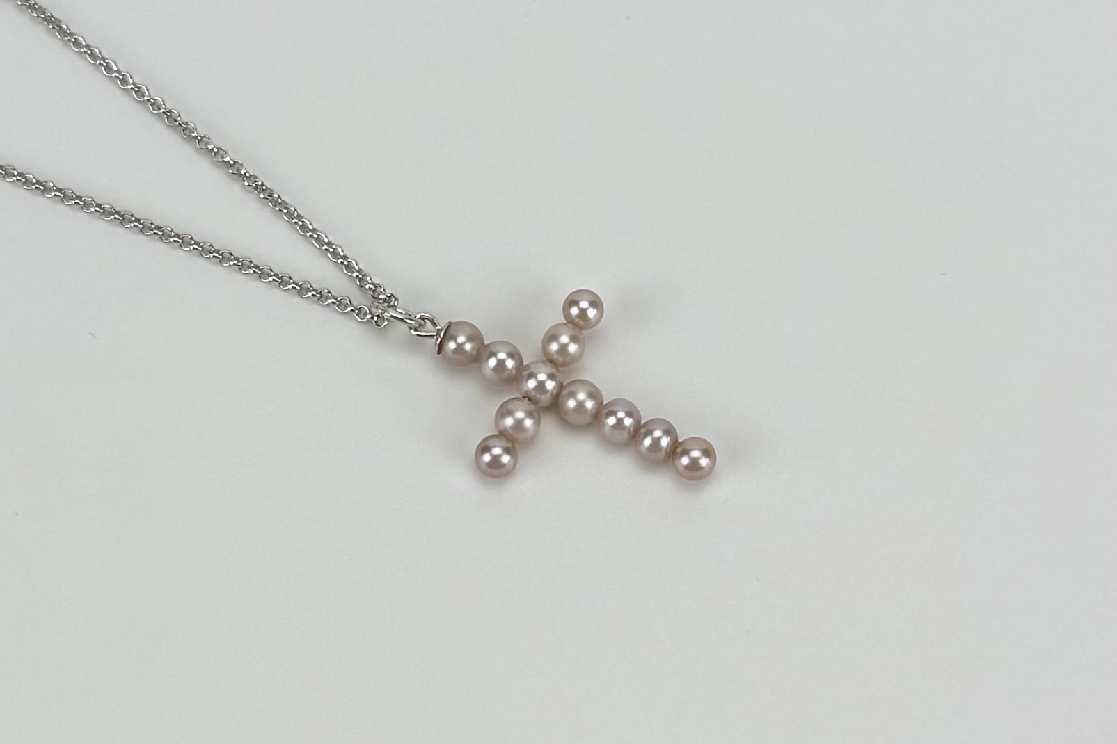 Подвеска крестик из натурального жемчуга CROSS