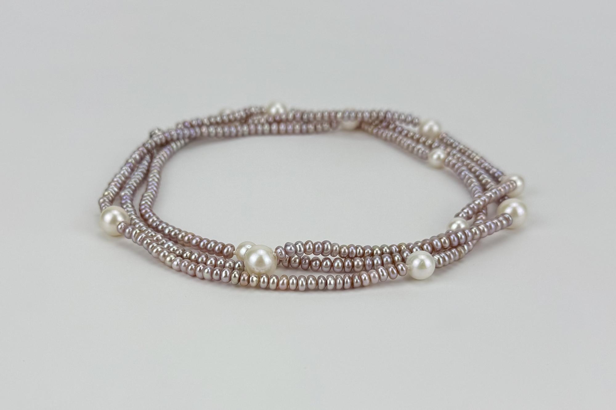 Чокер из натурального розового жемчуга ICON