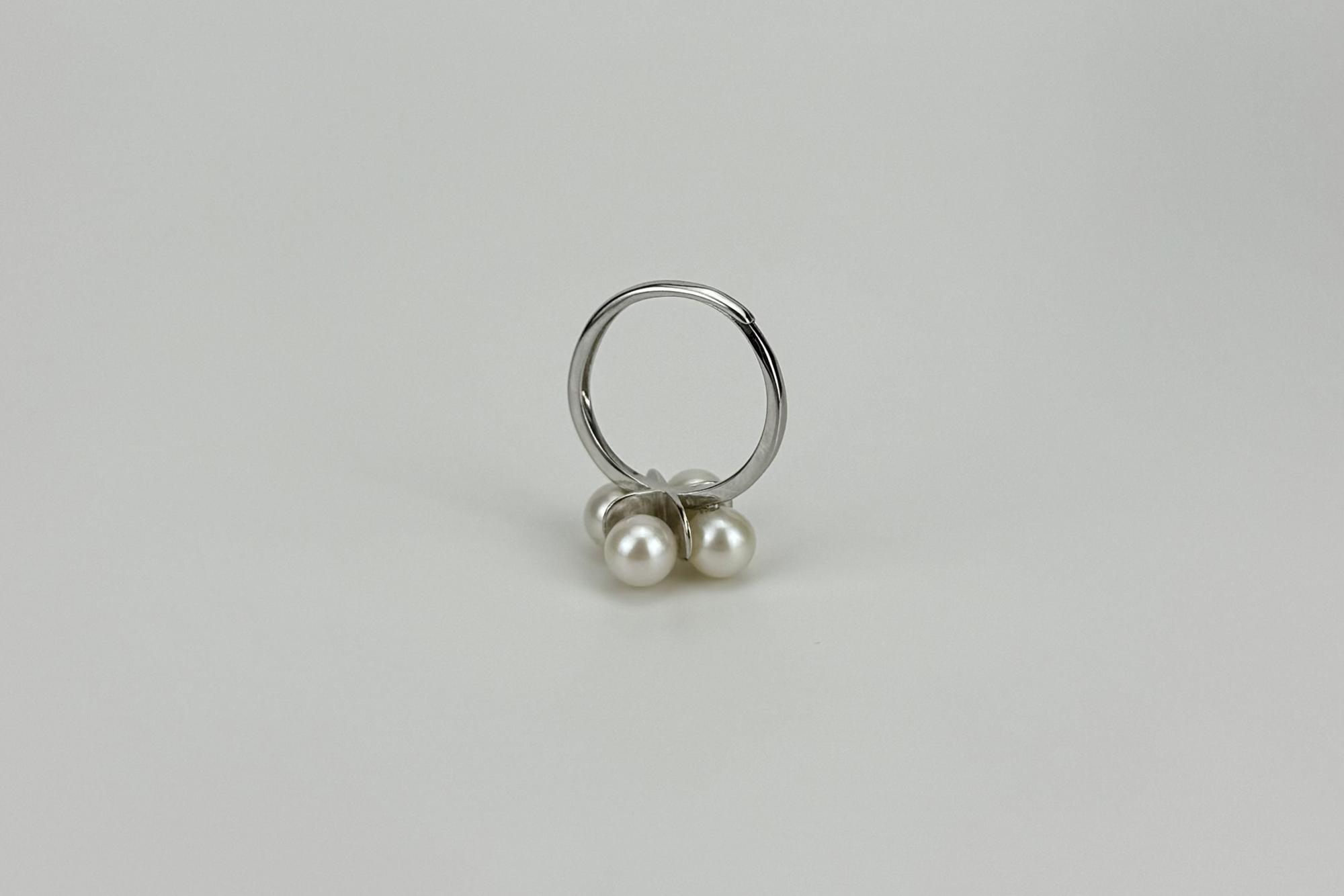 Кольцо перстень с натуральным жемчугом PACO