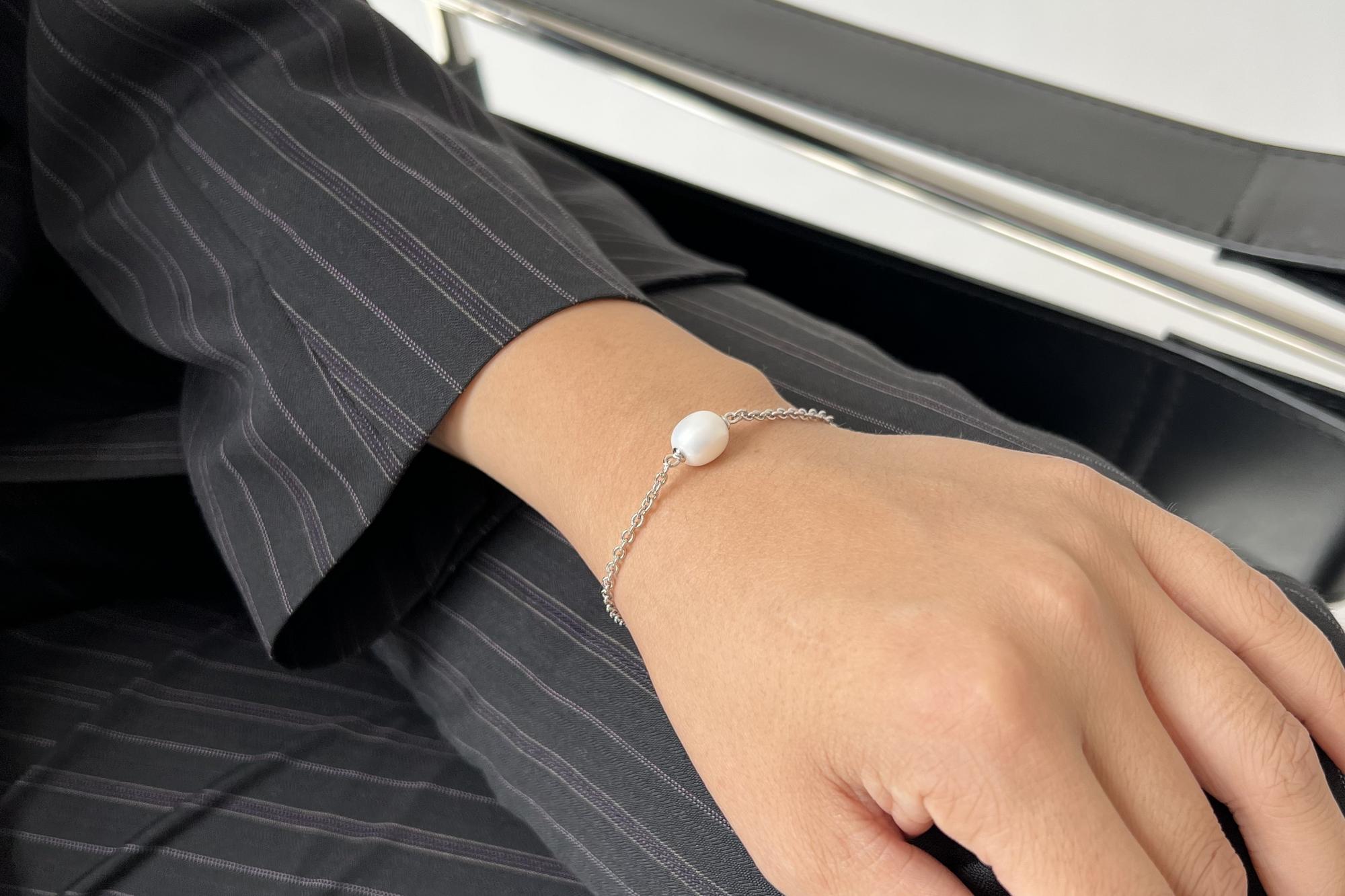 Браслет с натуральной жемчужиной LAVO