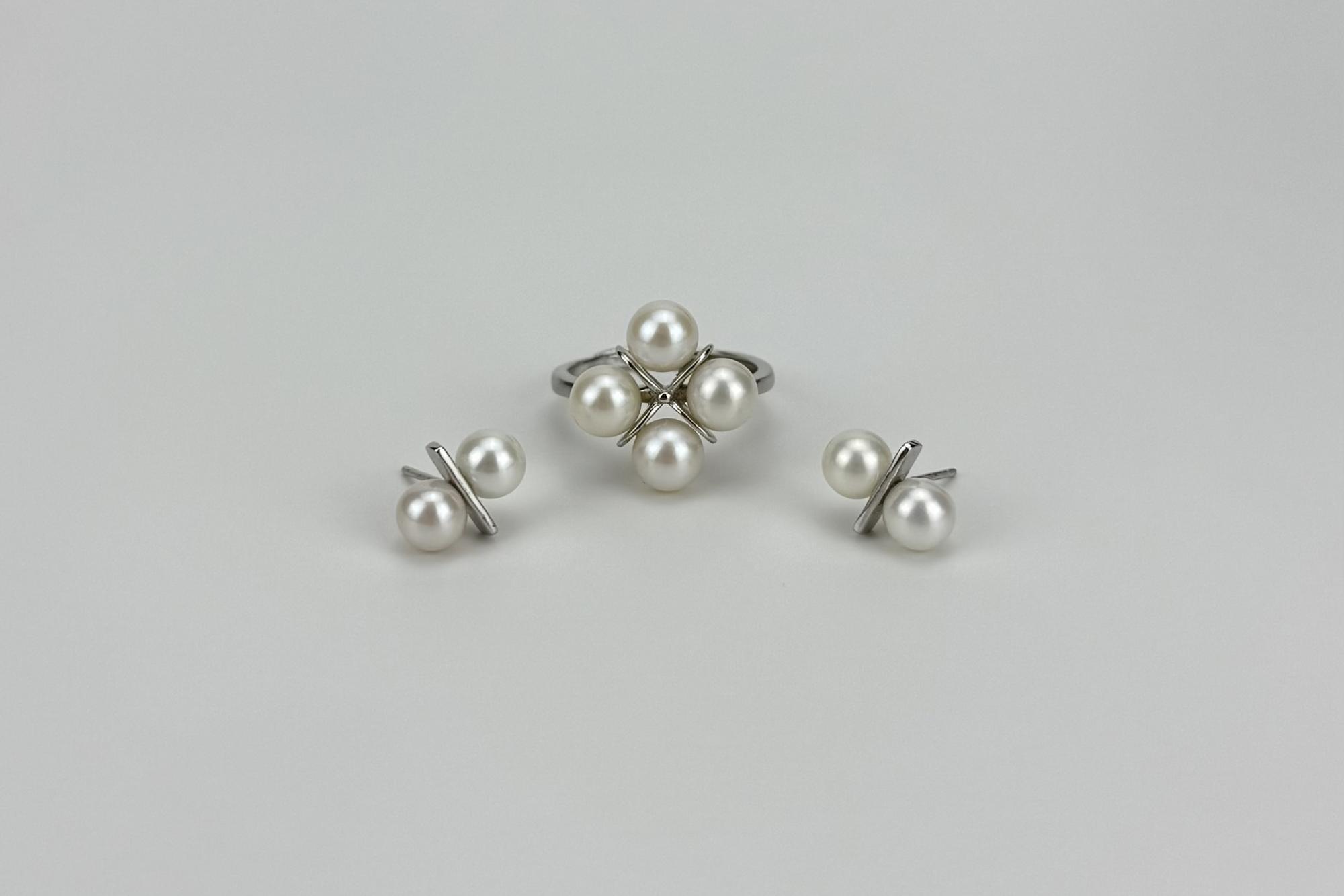 Комплект украшений с натуральным жемчугом PACO