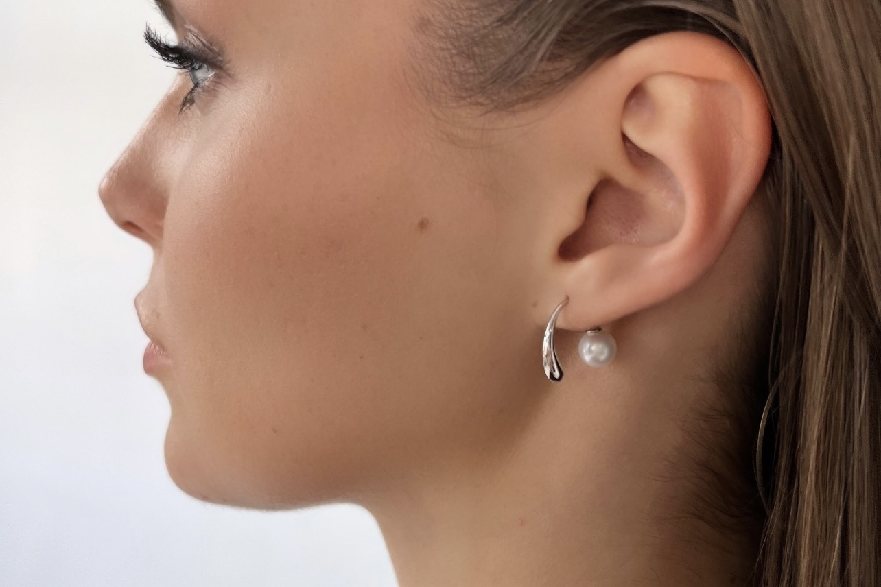 Серьги с натуральным жемчугом DROP