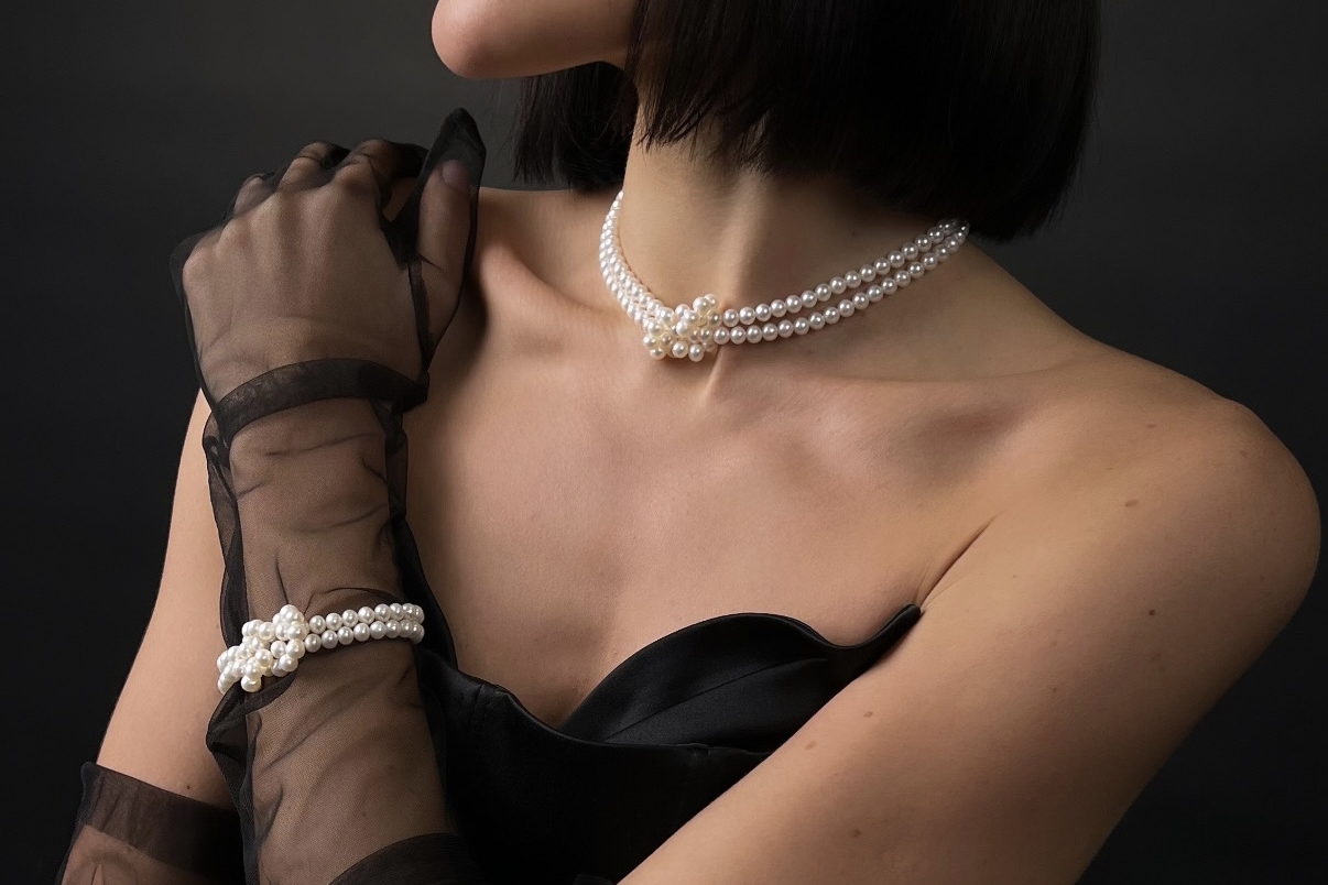 Комплект украшений из натурального жемчуга PLEXUS