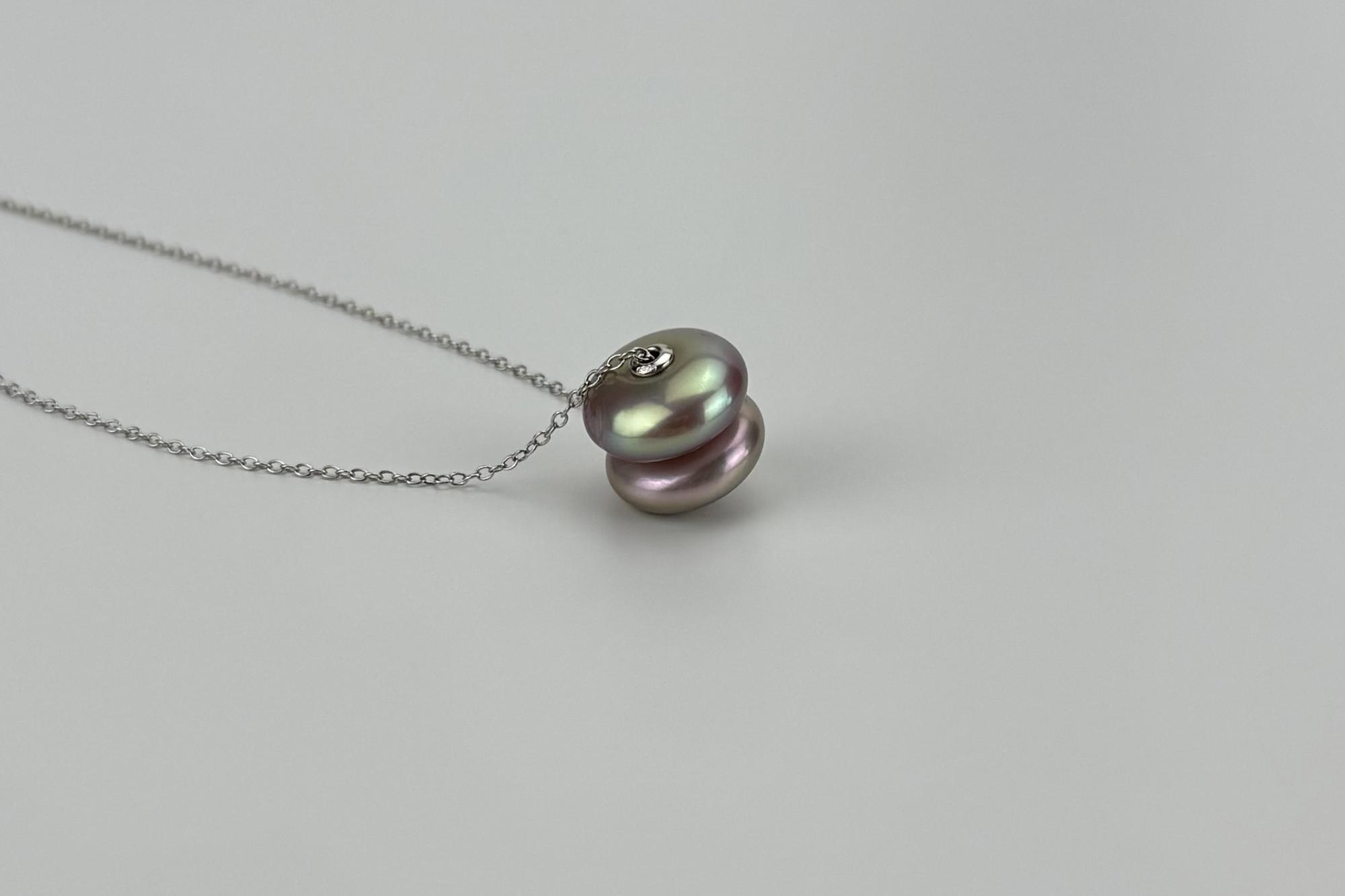 Подвеска с натураьной жемчужиной на цепочке HEMMI