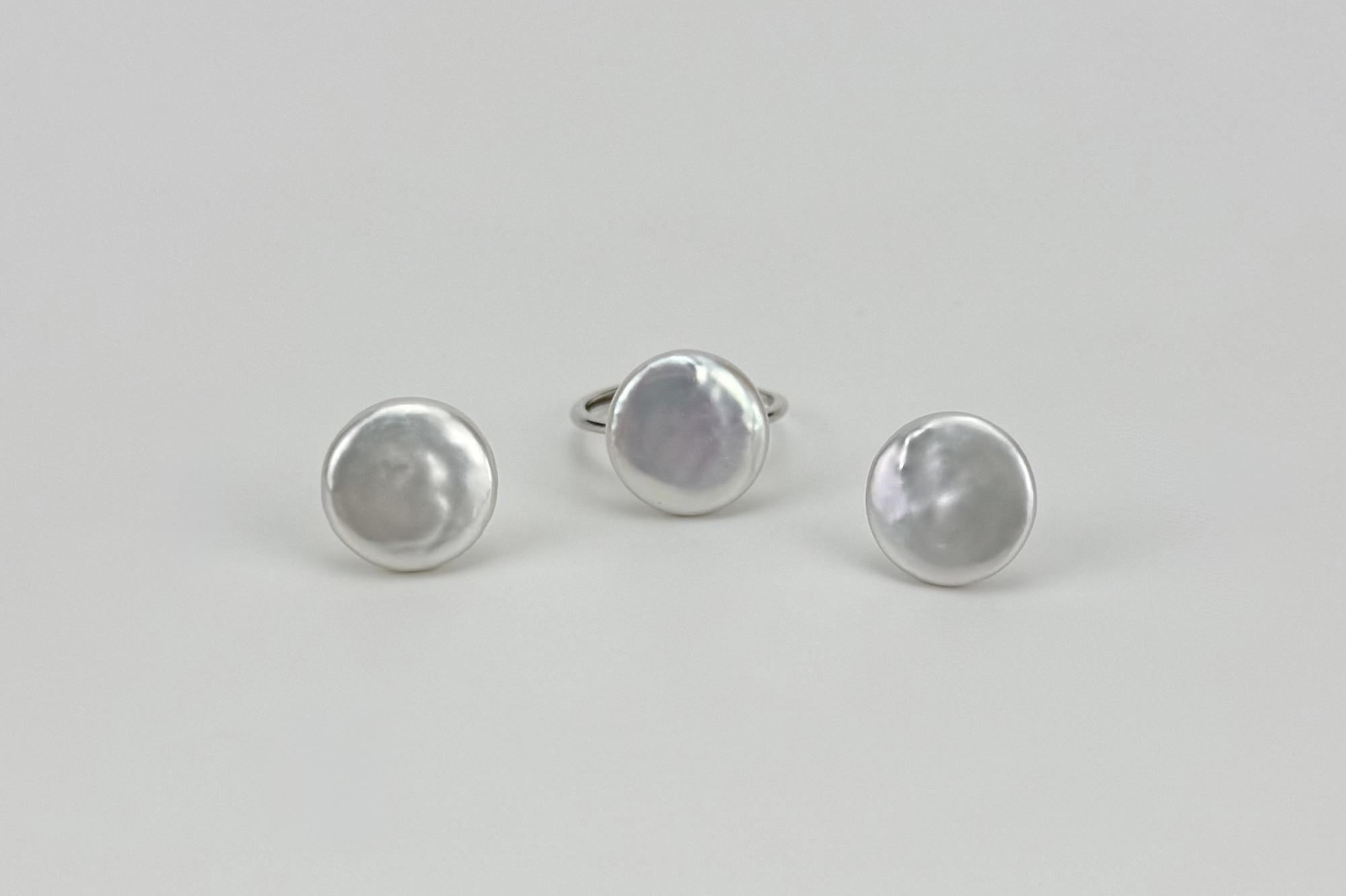 Комплект украшений из натурального жемчуга ASHES