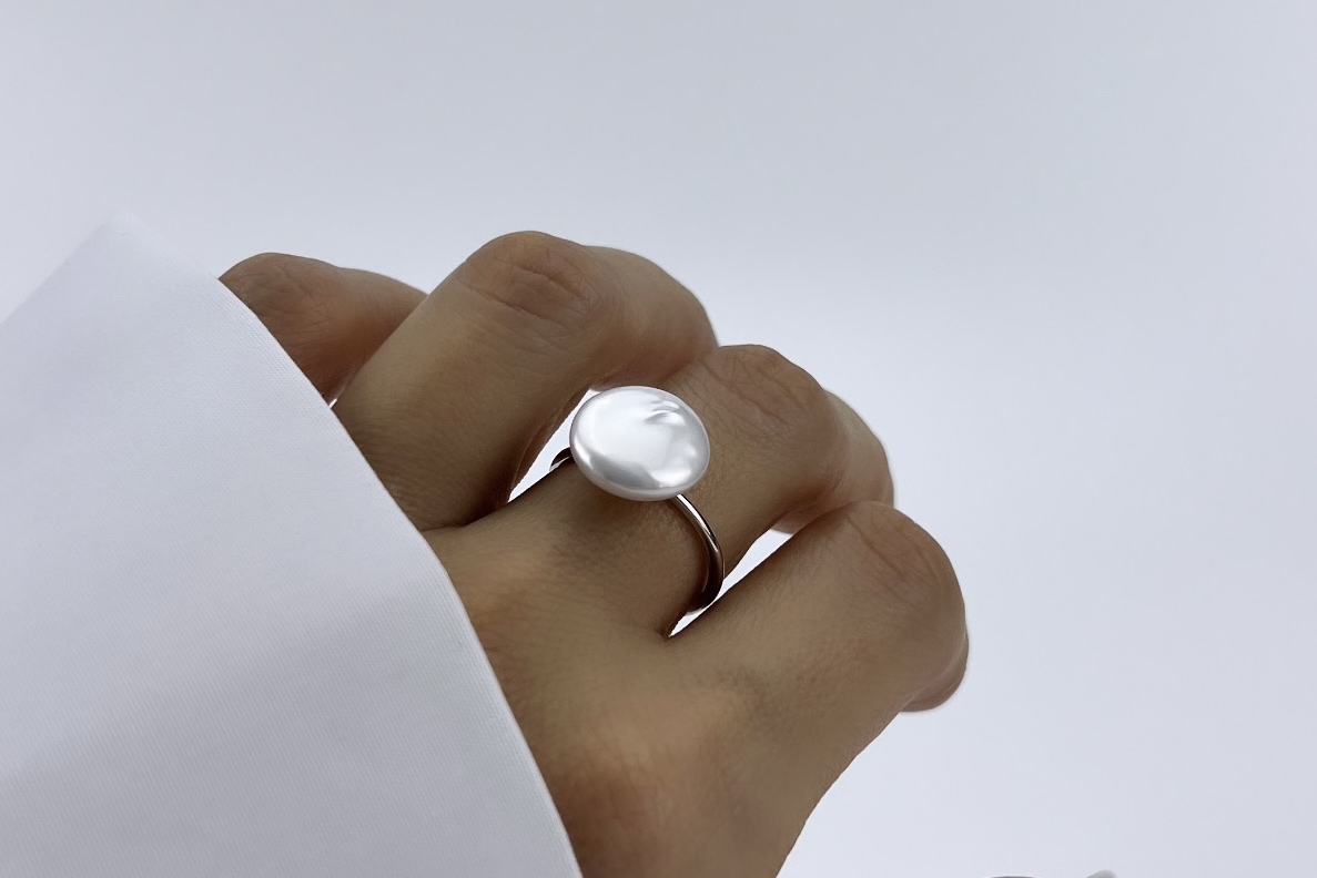 Кольцо с натуральным жемчугом ASHES