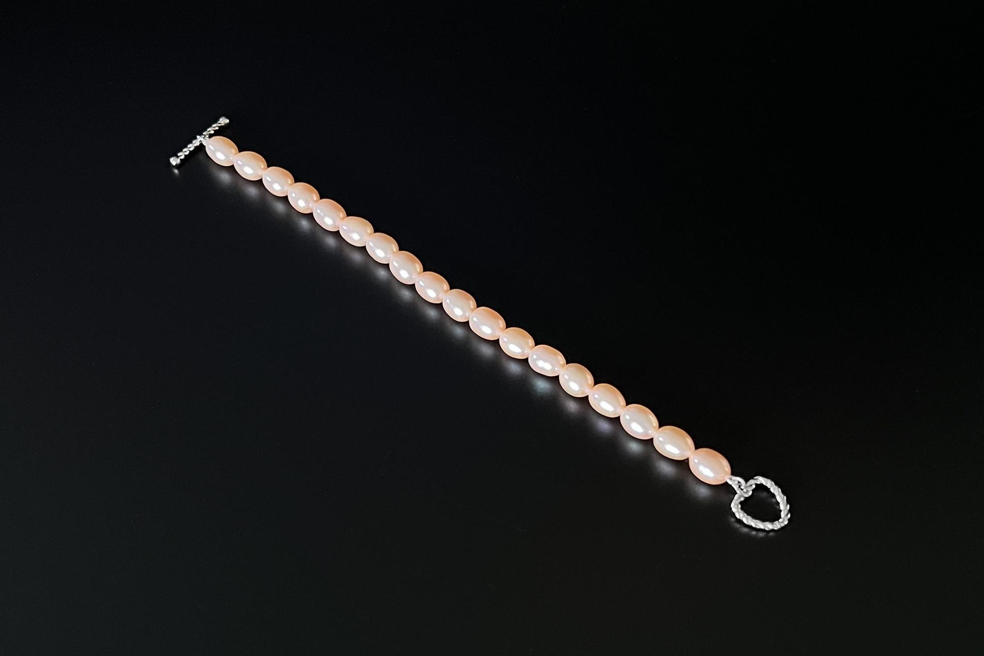 Браслет из натурального персикового жемчуга PEACHLOVE