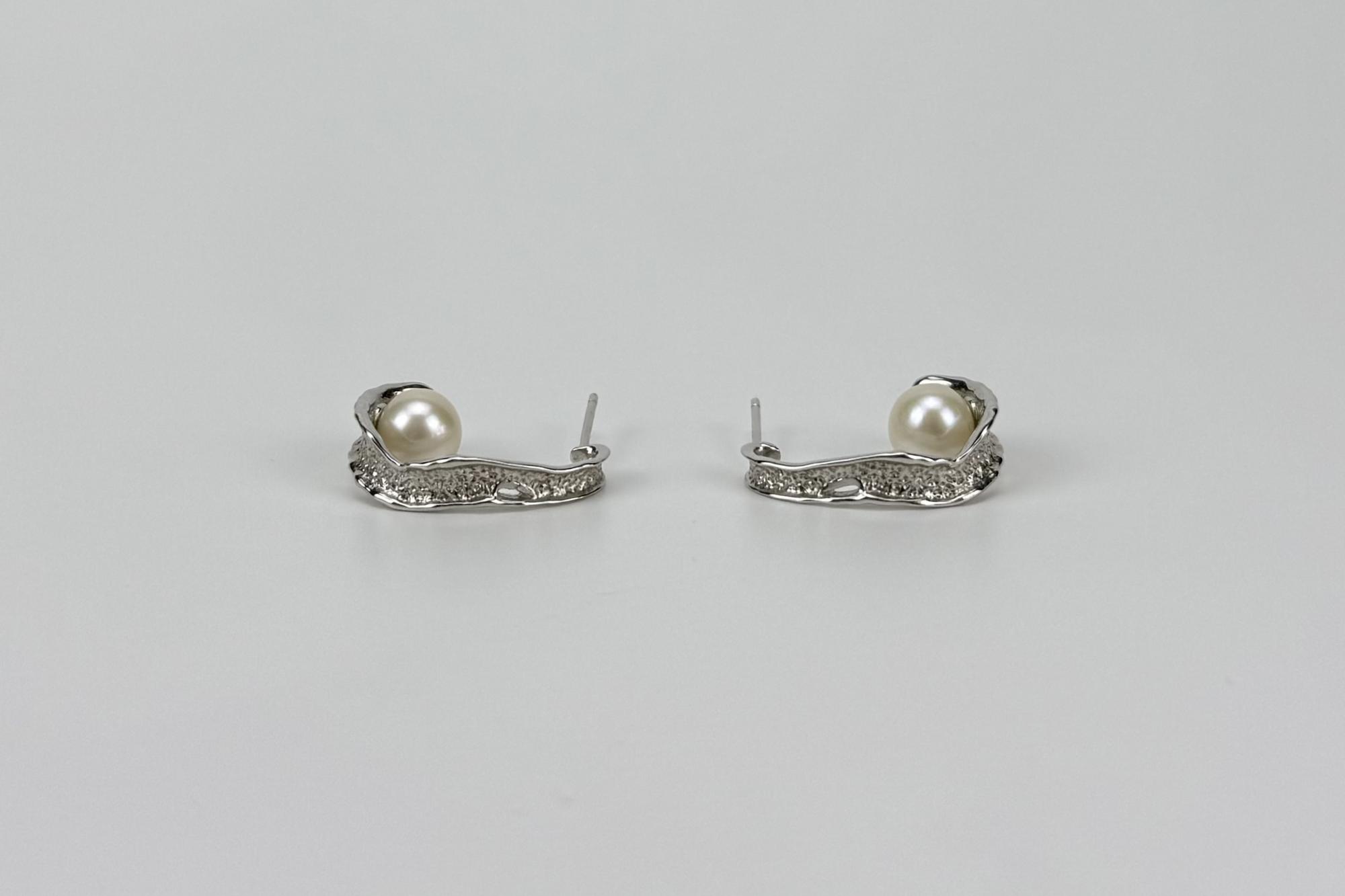 Серьги конго с натуральным жемчугом SAHARA